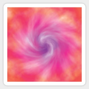 Pink, purple and orange tie dye effect Sticker